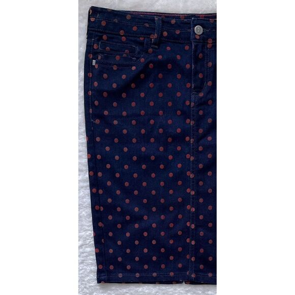 Anthropologie Pilcro and the Letterpress Polka Dot Denim Pencil Skirt, Size 26 - Picture 6 of 16